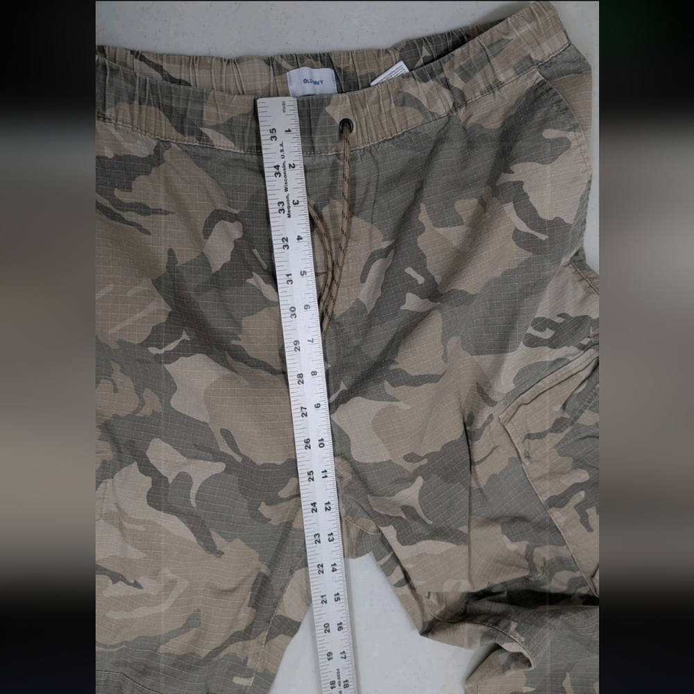 Old Navy Camouflage Jogger Cargo Pants Mens L 34x29 Outdoor Hunting #5555 - Picture 5 of 11